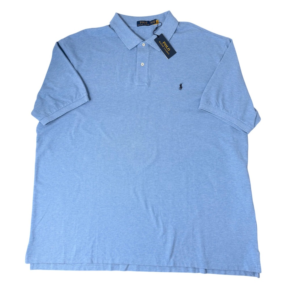 Polo Ralph Lauren Classic Fit Collared Polo Shirt (4XLT) NEW Cotton Blue Preppy - Picture 2 of 15